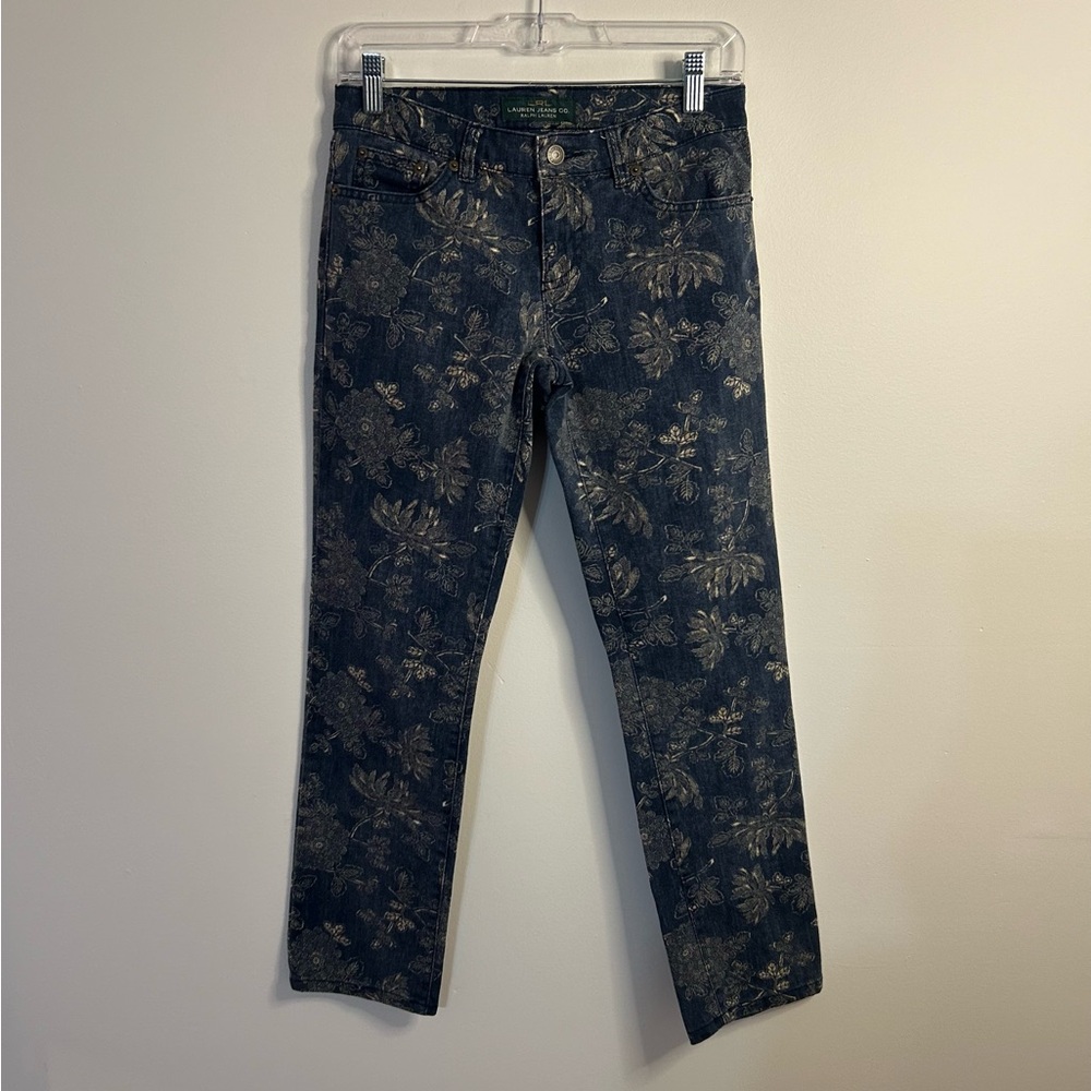 NWOT LRL Lauren Ralph Lauren Floral Jeans Size 2